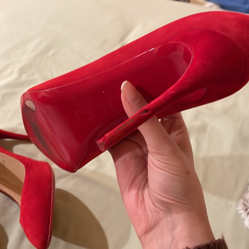 Red Christian Louboutins Pumps - Picture 3 of 3